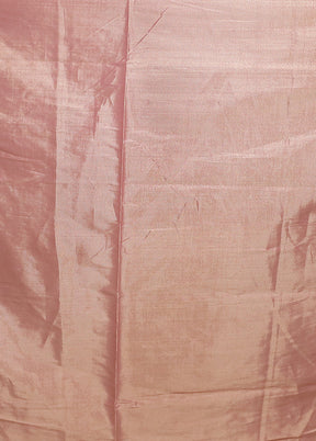 Pink Tissue Silk Saree With Blouse Piece