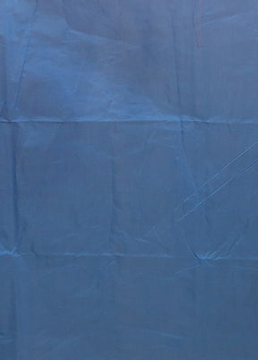Blue Kora Silk Saree With Blouse Piece