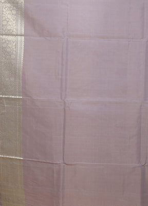 Grey Kora Silk Saree With Blouse Piece