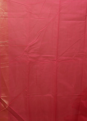Red Kora Silk Saree With Blouse Piece
