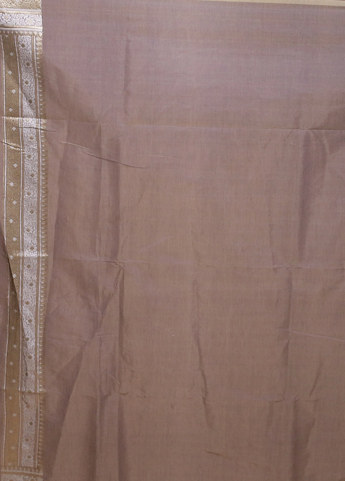 Grey Kora Silk Saree With Blouse Piece