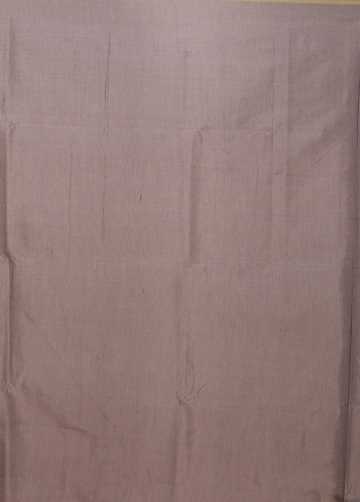 Grey Kora Silk Saree With Blouse Piece