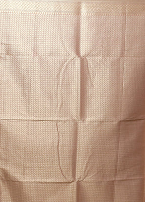 Pink Kora Silk Saree With Blouse Piece