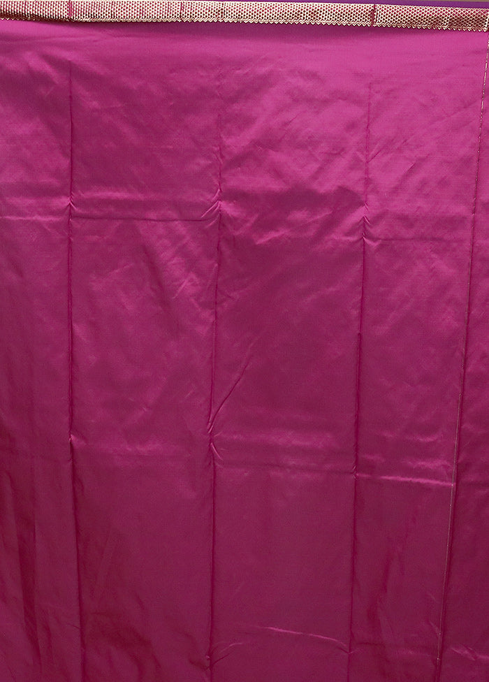 Purple Kanjivaram Silk Saree With Blouse Piece