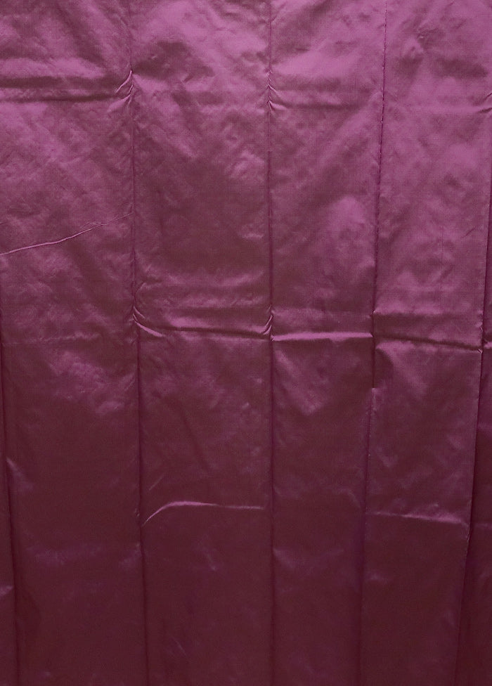 Purple Kanjivaram Silk Saree With Blouse Piece