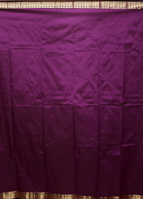 Purple Kanjivaram Silk Saree With Blouse Piece