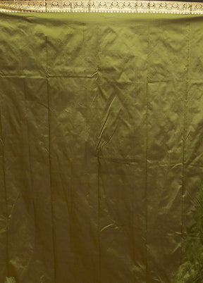Green Kanjivaram Silk Saree With Blouse Piece