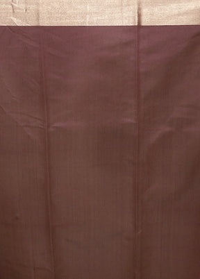 Purple Kora Silk Saree With Blouse Piece