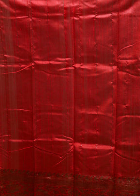Black Handloom Tussar Pure Silk Saree With Blouse Piece