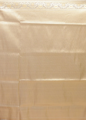 Grey Tanchoi Silk Saree With Blouse Piece