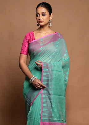Grey Tant Jamdani Saree Without Blouse Piece
