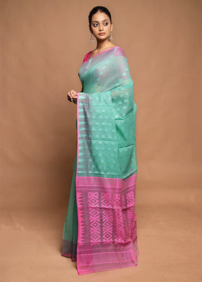 Grey Tant Jamdani Saree Without Blouse Piece
