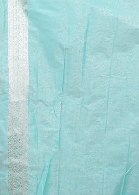 Green Kora Silk Saree With Blouse Piece