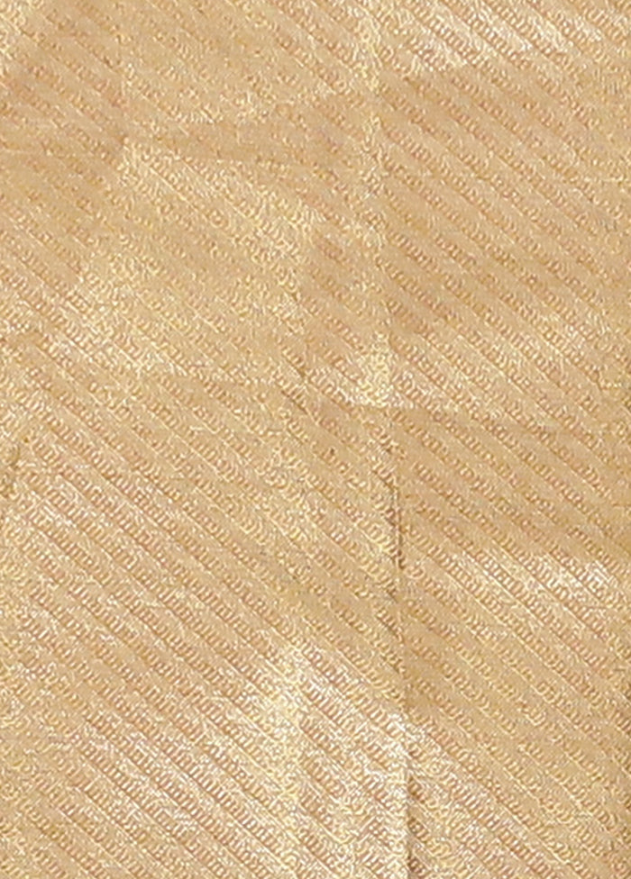 Green Crushed Tissue Silk Saree With Blouse Piece