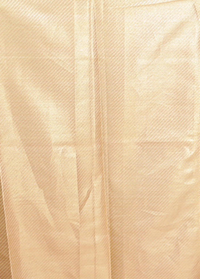 Brown Tissue Silk Saree With Blouse Piece