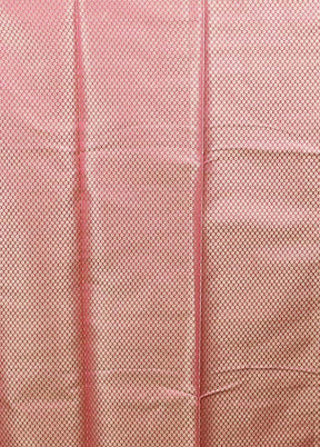 Pink Kora Silk Saree With Blouse Piece