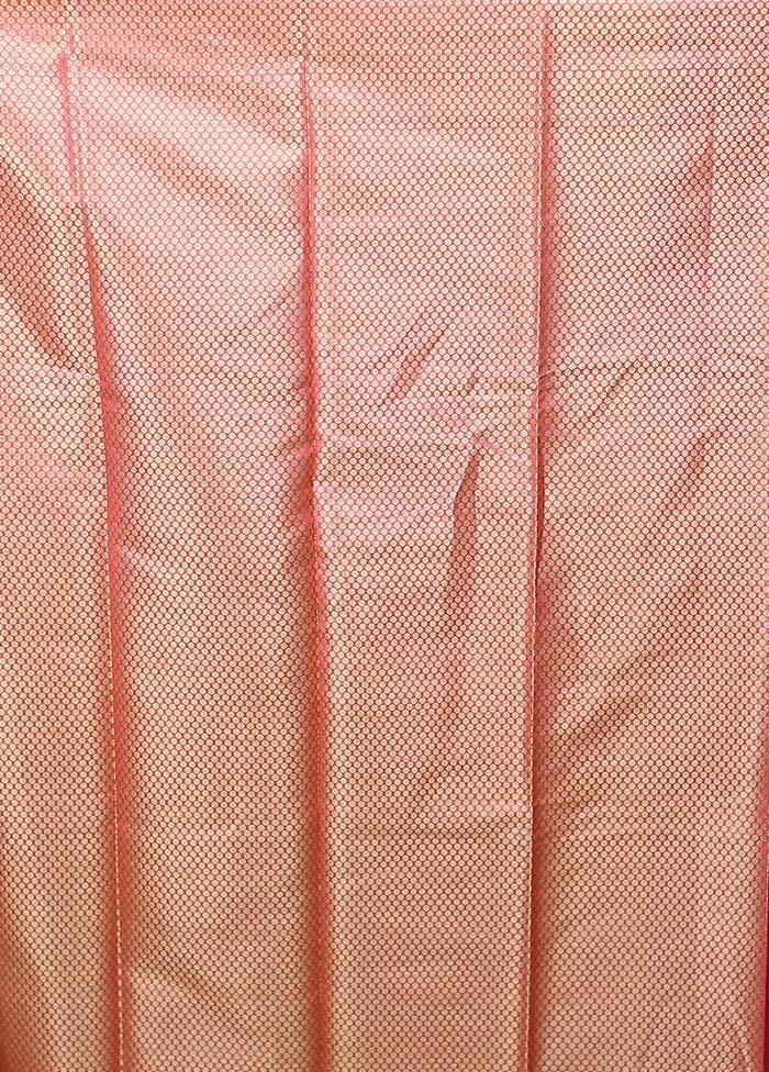 Pink Kora Silk Saree With Blouse Piece
