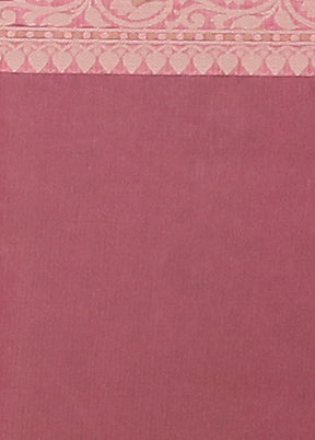 Pink Kora Silk Saree With Blouse Piece