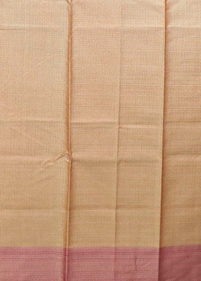 Orange Kora Silk Saree With Blouse Piece