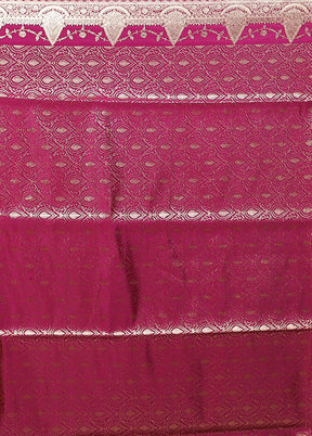 Purple Banarasi Silk Saree With Blouse Piece