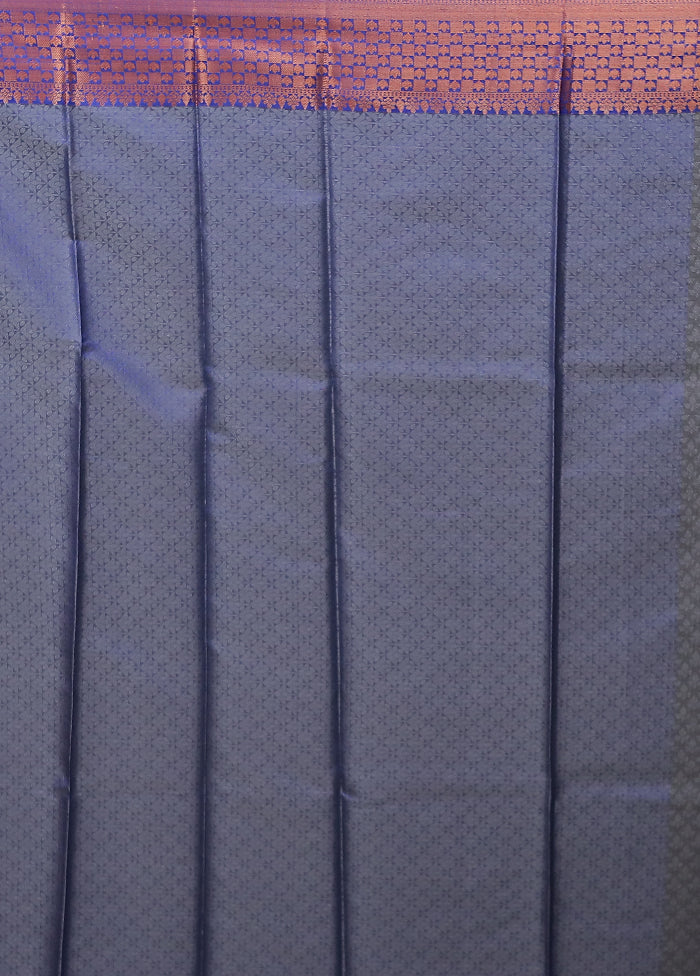 Grey Kora Silk Saree With Blouse Piece