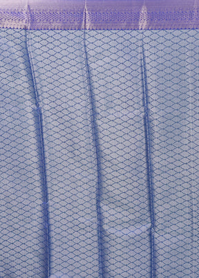 Blue Kora Silk Saree With Blouse Piece