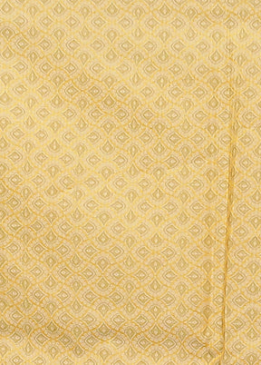 Yellow Kota Cotton Saree With Blouse Piece