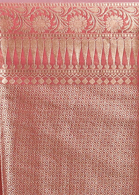 Red Kora Silk Saree With Blouse Piece