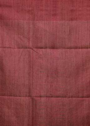 Red Handloom Matka Pure Silk Saree With Blouse Piece