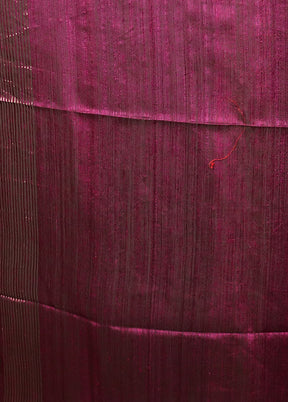 Purple Handloom Matka Pure Silk Saree With Blouse Piece