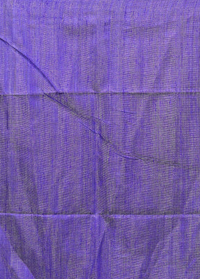 Blue Handloom Matka Pure Silk Saree With Blouse Piece