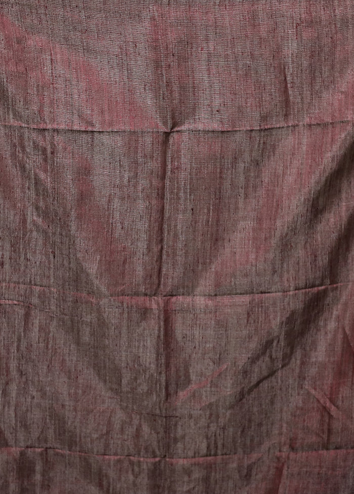 Black Handloom Matka Pure Silk Saree With Blouse Piece