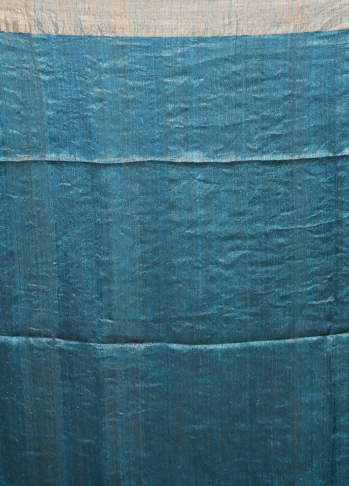 Green Handloom Matka Pure Silk Saree With Blouse Piece