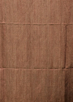 Rust Handloom Matka Pure Silk Saree With Blouse Piece