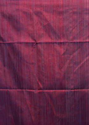 Purple Handloom Matka Pure Silk Saree With Blouse Piece