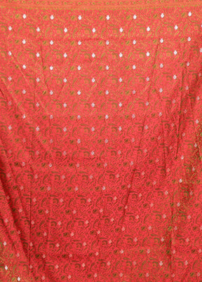 Cream Tanchoi Silk Saree With Blouse Piece
