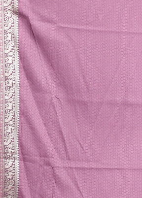 Purple Tanchoi Silk Saree With Blouse Piece