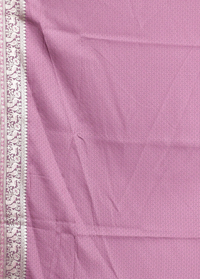 Purple Tanchoi Silk Saree With Blouse Piece