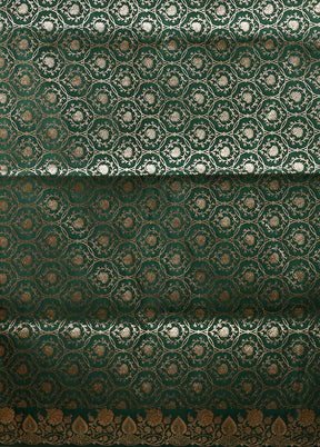 Green Banarasi Silk Saree With Blouse Piece