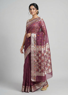 Green Organza Saree With Blouse Piece
