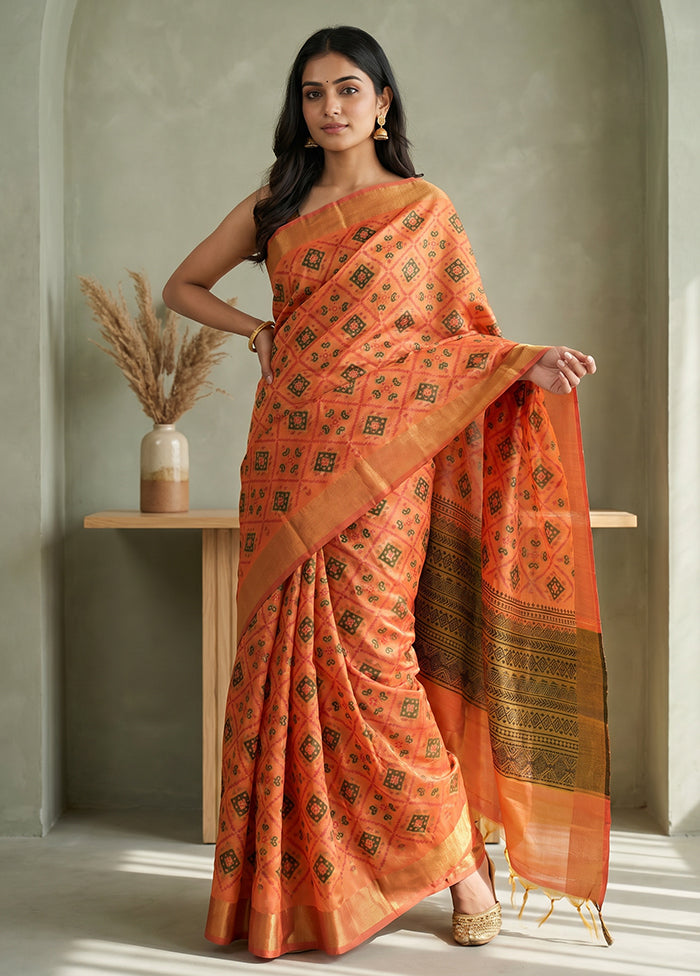 Pink Dupion Silk Saree With Blouse Piece