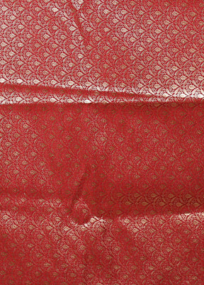 Red Banarasi Silk Saree With Blouse Piece