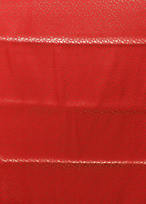 Red Banarasi Silk Saree With Blouse Piece