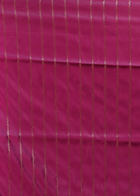 Purple Banarasi Silk Saree With Blouse Piece