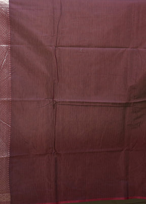 Maroon Kora Silk Saree With Blouse Piece