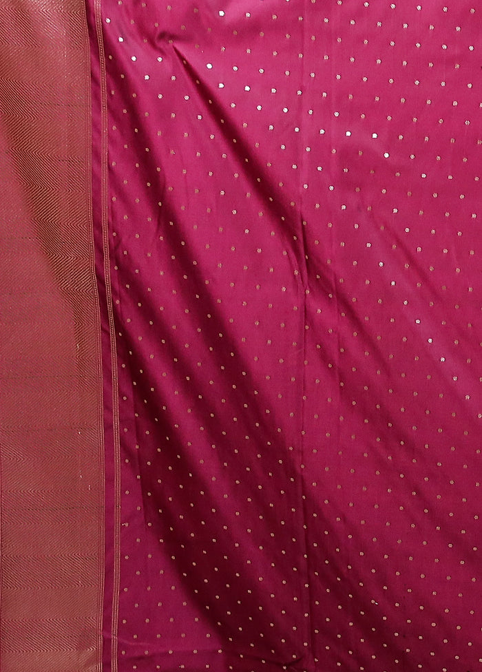 Purple Katan Silk Saree With Blouse Piece