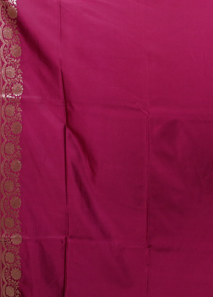 Purple Katan Silk Saree With Blouse Piece