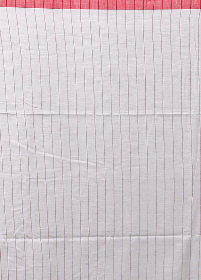 White Matka Silk Saree With Blouse Piece
