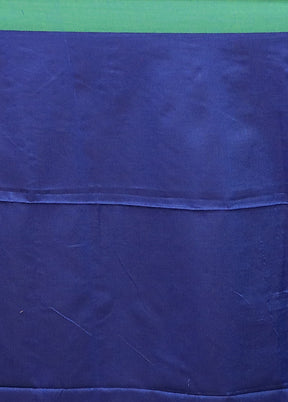 Blue Matka Silk Saree With Blouse Piece