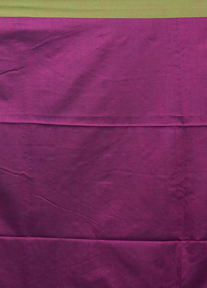 Purple Matka Silk Saree With Blouse Piece